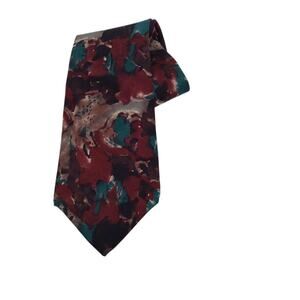 PREFERRED STOCK Men's Silk Tie Multicolor Floral Pattern Classic Length